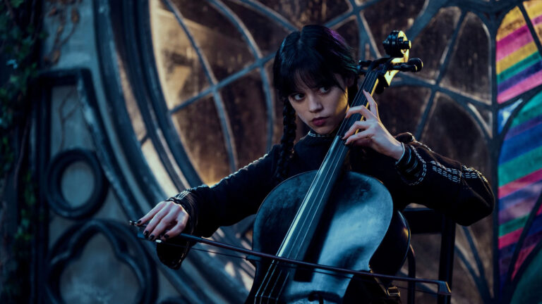 wednesday addams cello netflix